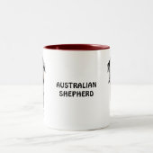 Tasse 2 Couleurs Grand berger d'Australien de nez (Centre)