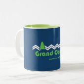 Tasse 2 Couleurs Grand Canyon National Park Retro (Devant gauche)