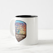 Tasse 2 Couleurs Grand Canyon National Park Shield (Devant gauche)