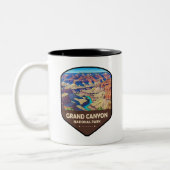 Tasse 2 Couleurs Grand Canyon National Park Shield (Gauche)