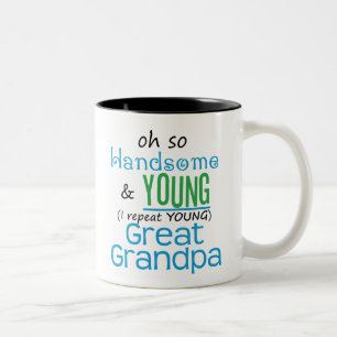 Tasse 2 Couleurs Grand grand-papa beau et jeune