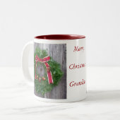 Tasse 2 Couleurs Grand-maman de Joyeux Noël (Devant gauche)