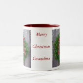 Tasse 2 Couleurs Grand-maman de Joyeux Noël (Centre)
