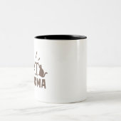 Tasse 2 Couleurs Grand-mère de chat (Centre)