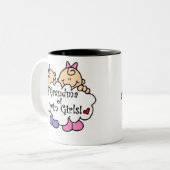 Tasse 2 Couleurs Grand-mère de filles jumelles (Devant gauche)