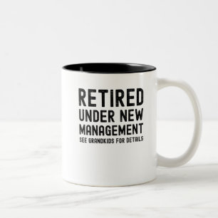 Tasse 2 Couleurs grand-mère grand-père retraite pères jour de m