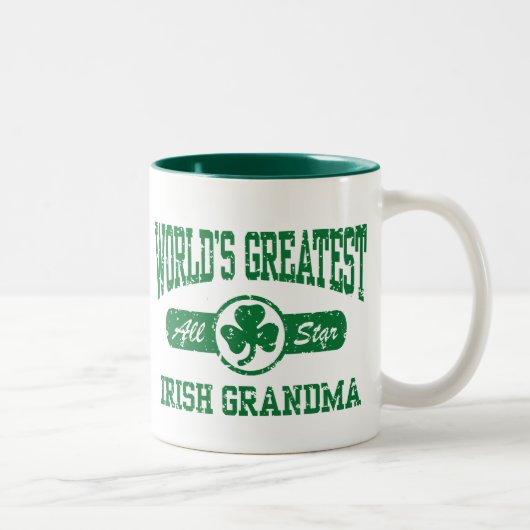 Tasse 2 Couleurs Grand-mère irlandais (Droit)
