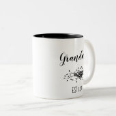 Tasse 2 Couleurs Grand-mère noir blanc classique (Devant droit)