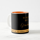 Tasse 2 Couleurs Grand-mère noir moderne (Devant gauche)