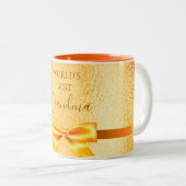 Tasse 2 Couleurs Grand-mère or arc élégant (Devant droit)