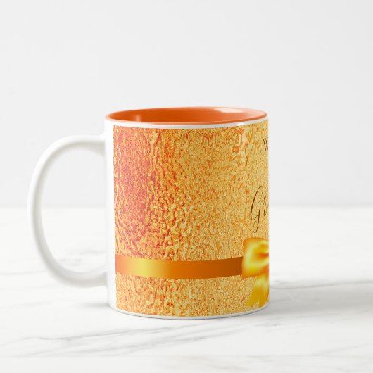 Tasse 2 Couleurs Grand-mère or arc élégant (Gauche)