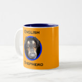 Tasse 2 Couleurs Grand nez de berger anglais (Devant gauche)
