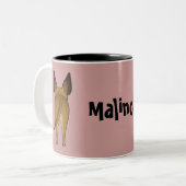 Tasse 2 Couleurs Grand nez Malinois (Devant gauche)