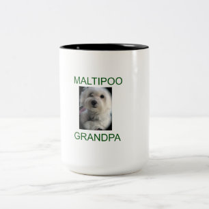 Tasse 2 Couleurs Grand-papa de Maltipoo