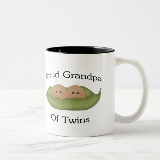 Tasse 2 Couleurs Grand-papa fier des jumeaux (Droit)