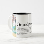 Tasse 2 Couleurs Grand-parents Définition Collage photo (Devant gauche)
