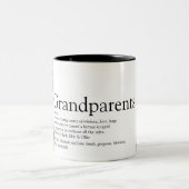Tasse 2 Couleurs Grand-parents Définition Collage photo (Centre)