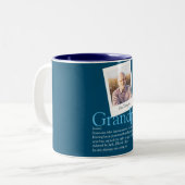 Tasse 2 Couleurs Grand-père Grand-Papa Définition Photo Bleu (Devant gauche)