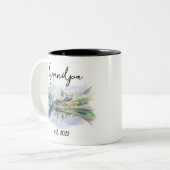 Tasse 2 Couleurs Grand-père PERSONNALISABLE Date - Première fois Gr (Devant gauche)