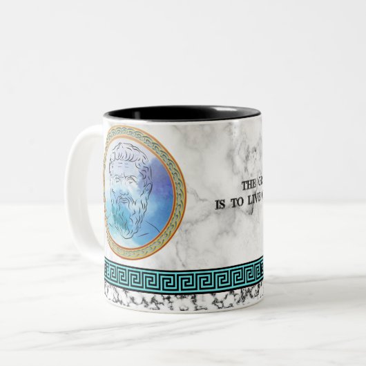 Tasse 2 Couleurs Grand Philosophe Platon (Devant gauche)