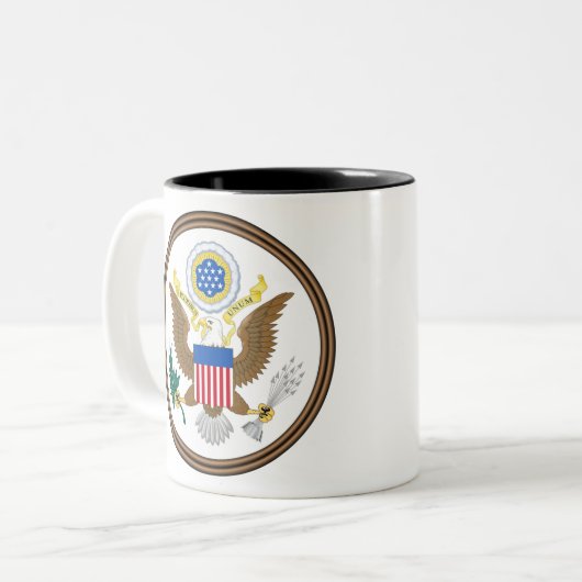 Tasse 2 Couleurs grand phoque usa (Devant gauche)