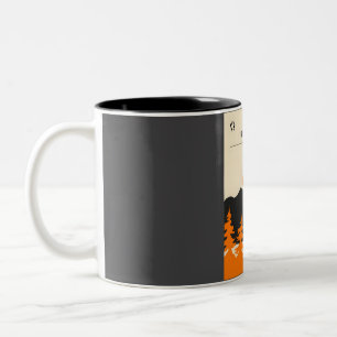 Tasse 2 Couleurs Grand Teton National Park Vintage Unique Travel Po