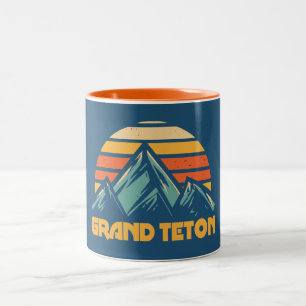 Tasse 2 Couleurs Grand Teton Rétro Turquoise