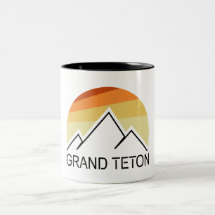 Tasse 2 Couleurs Grand Teton Wyoming Retro