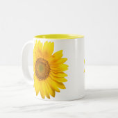 Tasse 2 Couleurs grand tournesol jaune (Devant gauche)