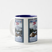 Tasse 2 Couleurs Grande Ciel-Tasse de ski (Devant gauche)