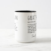 Tasse 2 Couleurs Grande définition d'équipe Nom personnalisé Appréc (Centre)