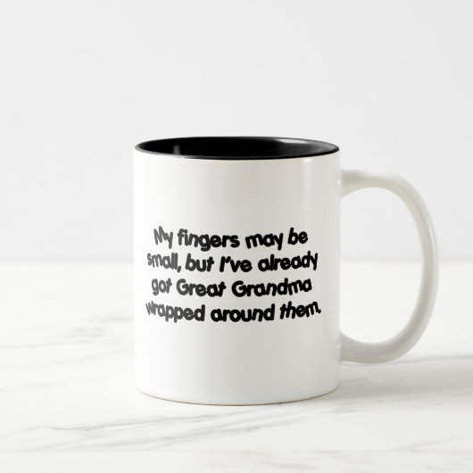 Tasse 2 Couleurs Grande grand-maman enveloppée (noir) (Droit)