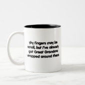Tasse 2 Couleurs Grande grand-maman enveloppée (noir) (Gauche)