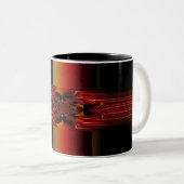 Tasse 2 Couleurs Grandes Petites Bandes Avec Bow (Devant droit)