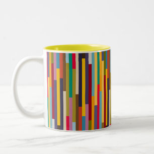 Tasse 2 Couleurs Grandes Rayures Colorées 