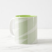 Tasse 2 Couleurs Grandes zèbres blanches à la menthe (Devant gauche)