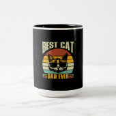 Tasse 2 Couleurs Grandfather Quotes | Best Cat Dad Ever (Centre)