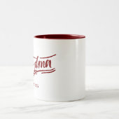 Tasse 2 Couleurs Grandma Est. Calligraphy Script Soon-To-Be Grandma (Centre)