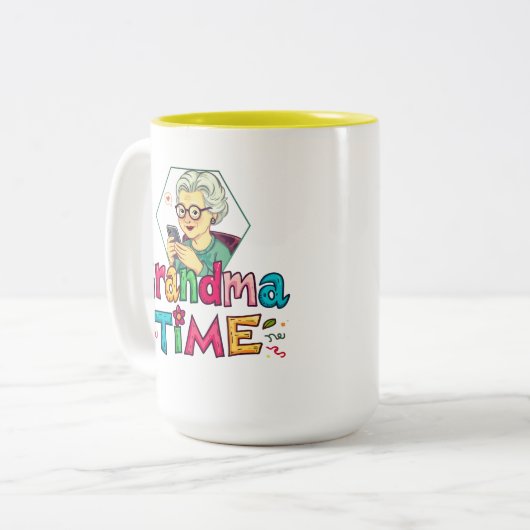 Tasse 2 Couleurs Grandma Time (Devant gauche)