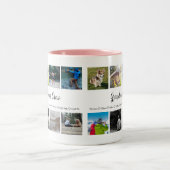 Tasse 2 Couleurs Grandma's Crew Custom 8 Photo Grid (Centre)