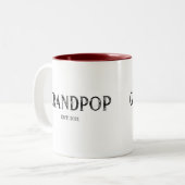 Tasse 2 Couleurs Grandpop Année de création (Devant gauche)
