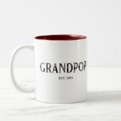 Tasse 2 Couleurs Grandpop Année de création (Gauche)