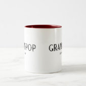 Tasse 2 Couleurs Grandpop Année de création (Centre)