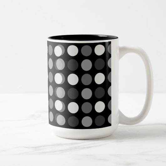 Tasse 2 Couleurs Grands points d'amusement (Droit)