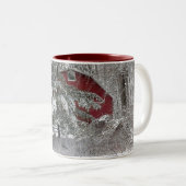 Tasse 2 Couleurs Grange rouge neigeuse (Devant droit)