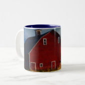 Tasse 2 Couleurs Grange rouge peinte (Devant gauche)
