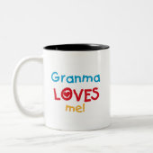 Tasse 2 Couleurs Granma aime mes t-shirts et cadeaux (Gauche)