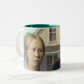 Tasse 2 Couleurs Grant Wood "gothiques américains " (Devant gauche)