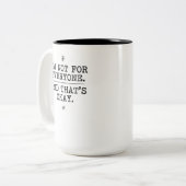 Tasse 2 Couleurs Graphique de déclaration d'individualité Serif Vin (Devant gauche)