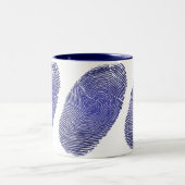 Tasse 2 Couleurs Graphique d'empreinte digitale (Centre)